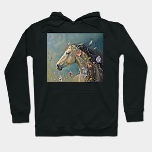 Horse in Flowers Hoodie